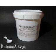 ACIDO OSSALICO DIIDRATO 99,6% 1000g BAR. apicoltura restauro metalli legno trattamento varroa ossalico gocciolato