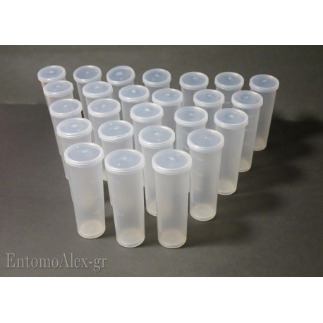 5x 45ml push cap graduated test tubes